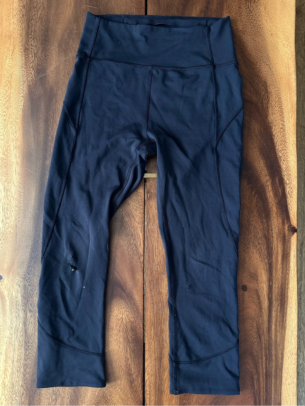 Lululemon Black High Rise Crop Leggings Size 4